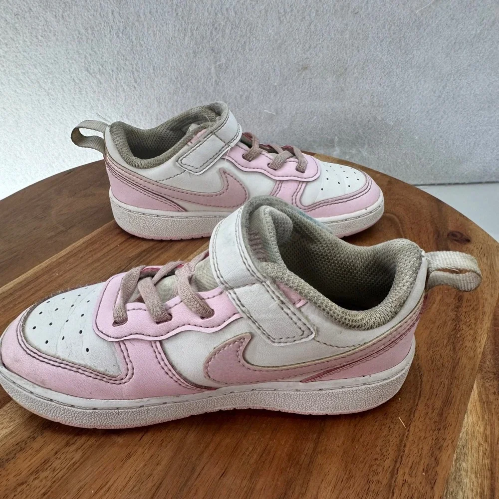 Nike Court Borough Recraft‎ Low Toddler/Baby Girl Shoes DV5458-105 White Pink 9C